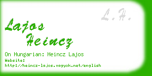lajos heincz business card